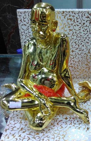 Swami Samartha gold plated Statue