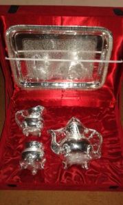 TEA SET TAJ ( SILVER )