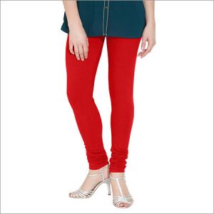 Red Cotton Leggings