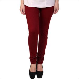 Maroon Cotton Leggings