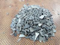 grinded dark grey pvc pipe scrap