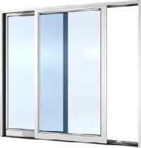 aluminium two track windows