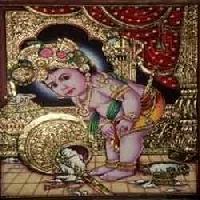 Tanjore Butter Krishna Painting