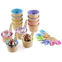 Plastic ice cream cups