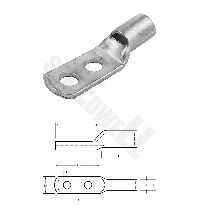 TUBULAR CABLE LUGS - LONG PALM WITH 2 HOLES