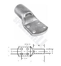 TUBULAR CABLE LUGS - WIDE PALM WITH 4 HOLES