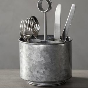 Galvanised Flatware Caddy