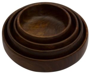 Handmade Wooden Bowls Set of 4 Pieces