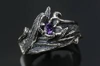 Natural Amethyst Silver Ring