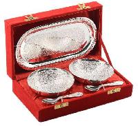 Silver Plated Fruit Tray With Spoon