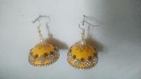 Yellow paper quelling earring