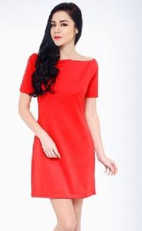 Margaret Solid Boat Neck Dress