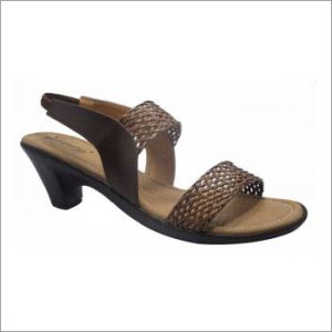 Ladies Brown Mesh Sandals