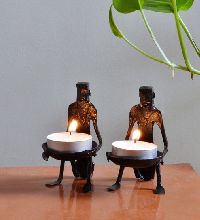 Tribal Candle Stand Set