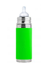 Pura Kiki 9oz Green Sleeve Vaccum Insulated Infant Feeding Bottle