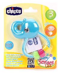Chicco Easy Grasp Elephant Rattle - Blue