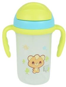 350ml Handle Green Soft Straw Sipper