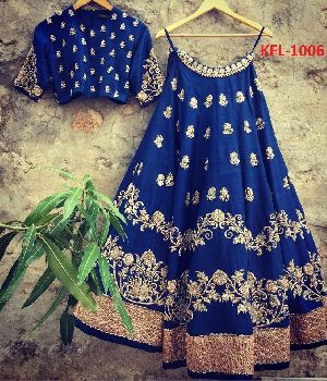 Blue Malbouri Silk Designer Lahenga Choli