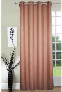 Lushomes Stripes Adorable Light Brown Door Curtain