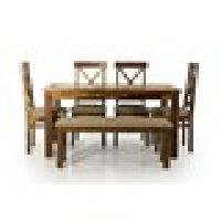 Silvia Solid Wood 4 Seater Dining