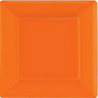 Orange Square Foodgrade Reusable Plastic Plates