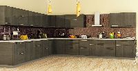 V Shaped Modular Kitchen