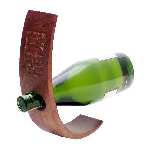 Wooden Single Bottle Holder