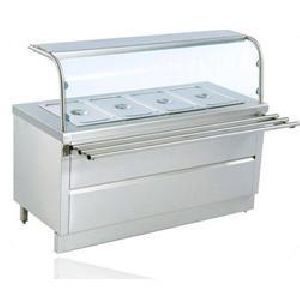 Stainless Steel Bain Marie Ice Cream Counter