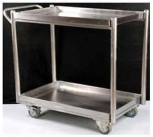 Stainless Steel Utility Trolley Under Shelf