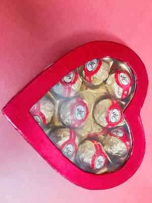 Heart Shaped Chocolate Rocher Boxes