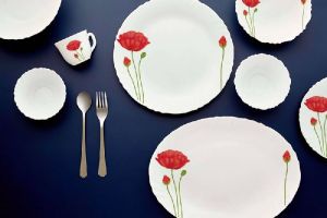 Cello Red Poppy Dinner Set