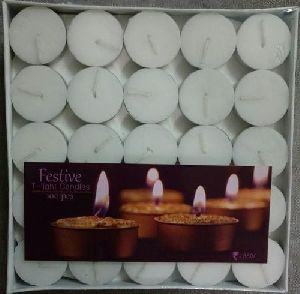 100 Pcs White Tea Light Candles