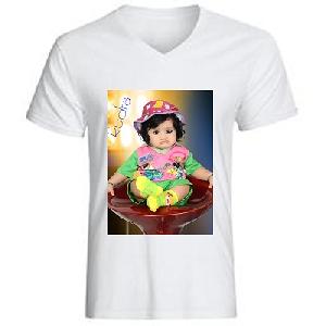 Digital Print V Neck T-Shirts