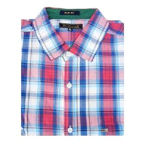 Mens Slim Fit Checkered Shirts