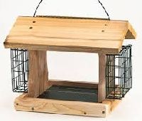 wood bird feeder