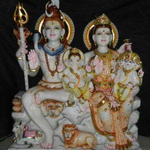 Marble Shiv Family Statues