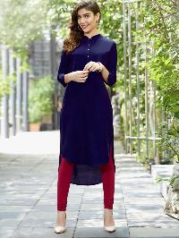 Reyon Navy Blue Kurti