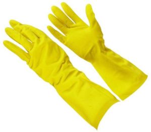 Household gloves yellow