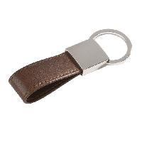 Leather Keychain with Metal