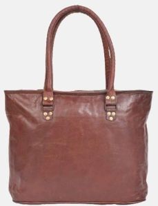 Ladies Leather Handmade Tote Bag With Zip Top Brannigan