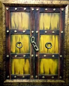 3D Oil Painting Painting Handmade Wooden Door