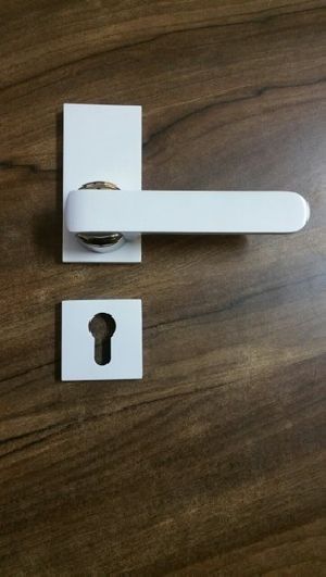 CD White Rose Brass Mortice Handles