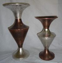 Flower Vase Rough Silver-brown Combination