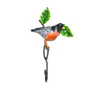 Iron Hand Painted Bird Wall Hook For Garden