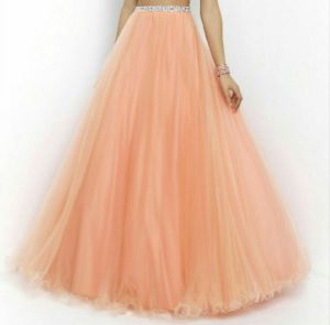 PEACH PARTY NET SKIRT