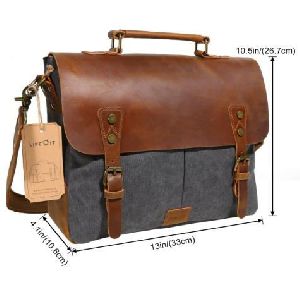 Canvas Mix Leather Carry Bags