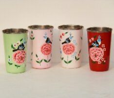 Hand painted Tumbler set