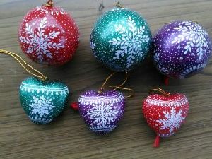 Paper mache christmas decorations