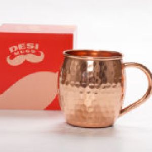 Hammered Mug With Copper Handle
