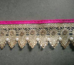 Daimond Pearl Work Stich Cover Paiping China Cut Work Laces